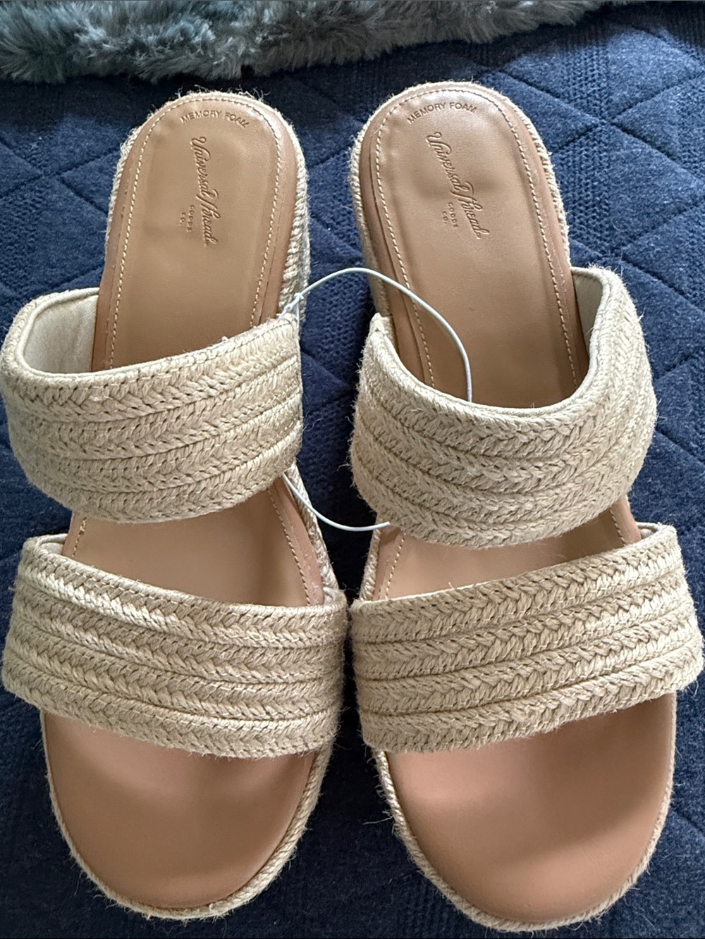 Universal Thread, brand new, Beige Braided Slide Sandals - Neutral Beige